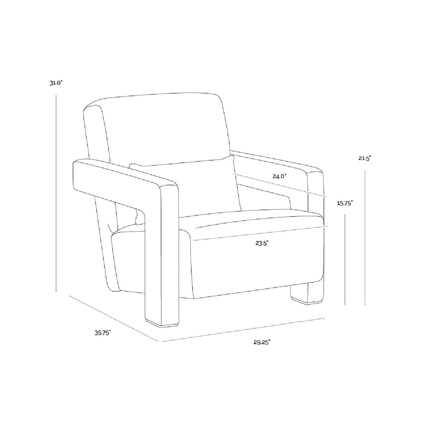 Luxury Modern Fabric Lounge Chair Modern Italian Style for Villa