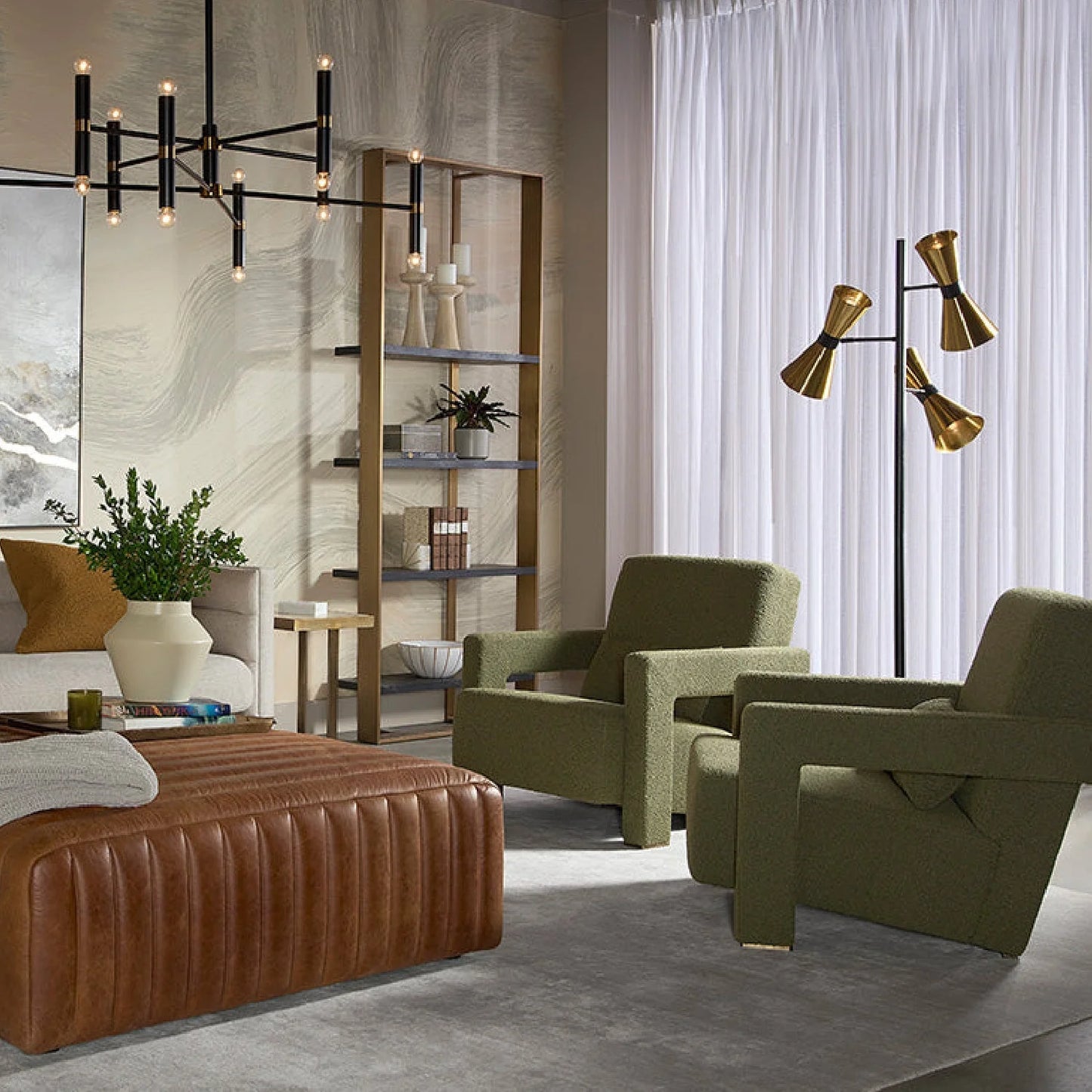 Luxury Modern Fabric Lounge Chair Modern Italian Style for Villa