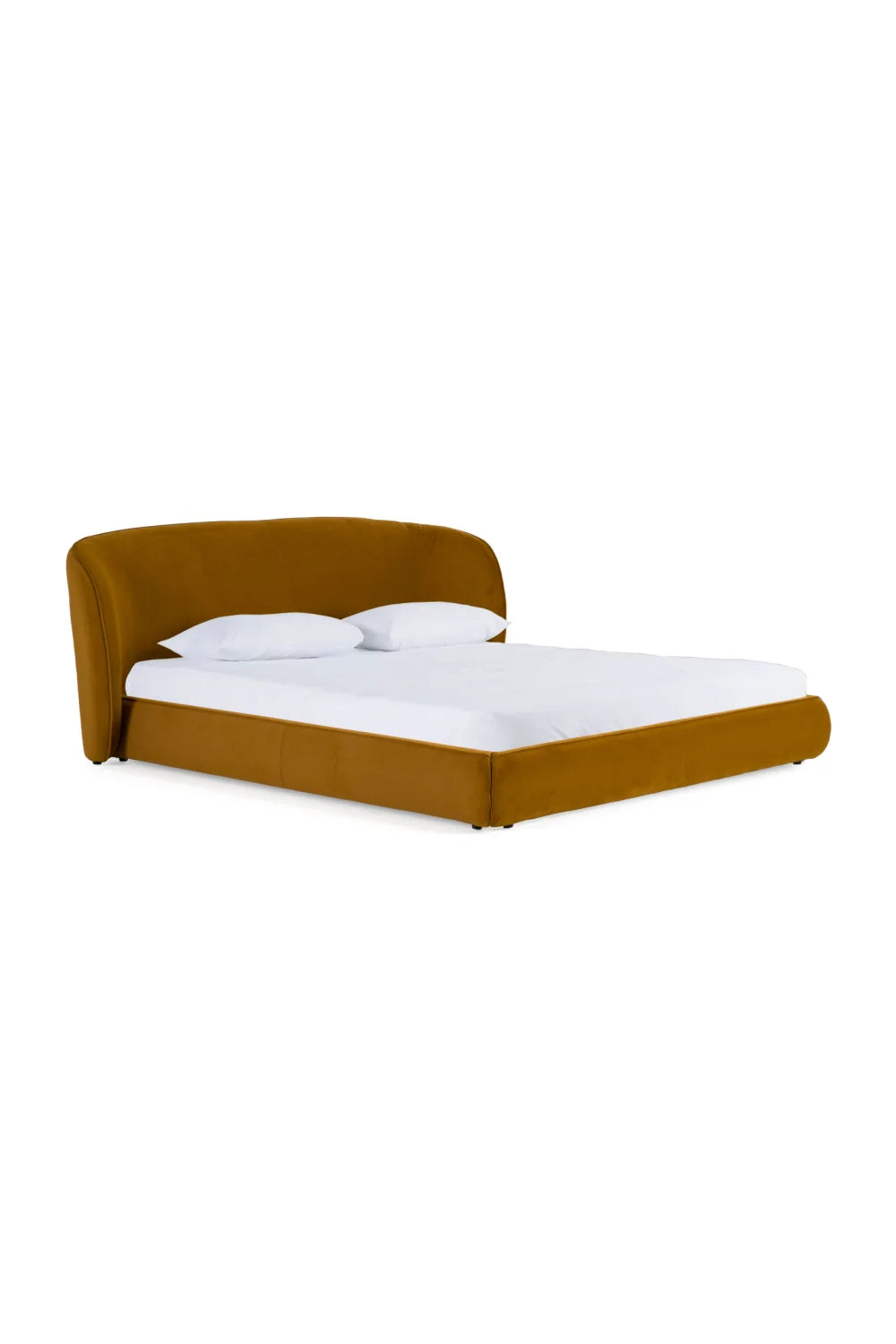 Luxury Modern Fabric Upholstered Bed European Style for Villa