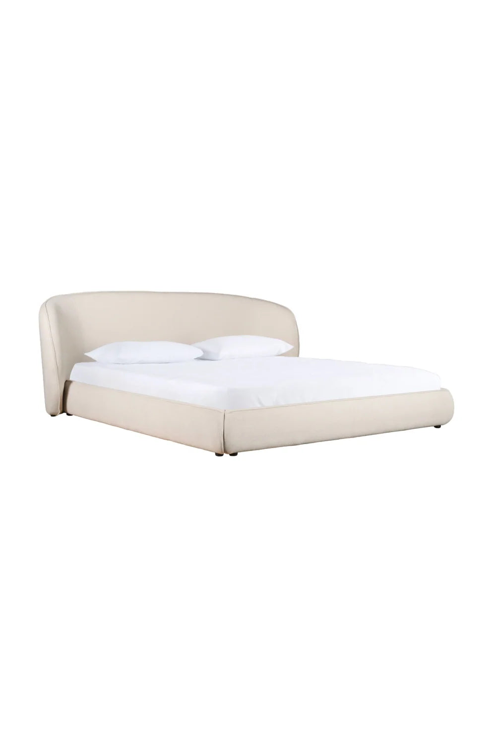 Luxury Modern Fabric Upholstered Bed European Style for Villa
