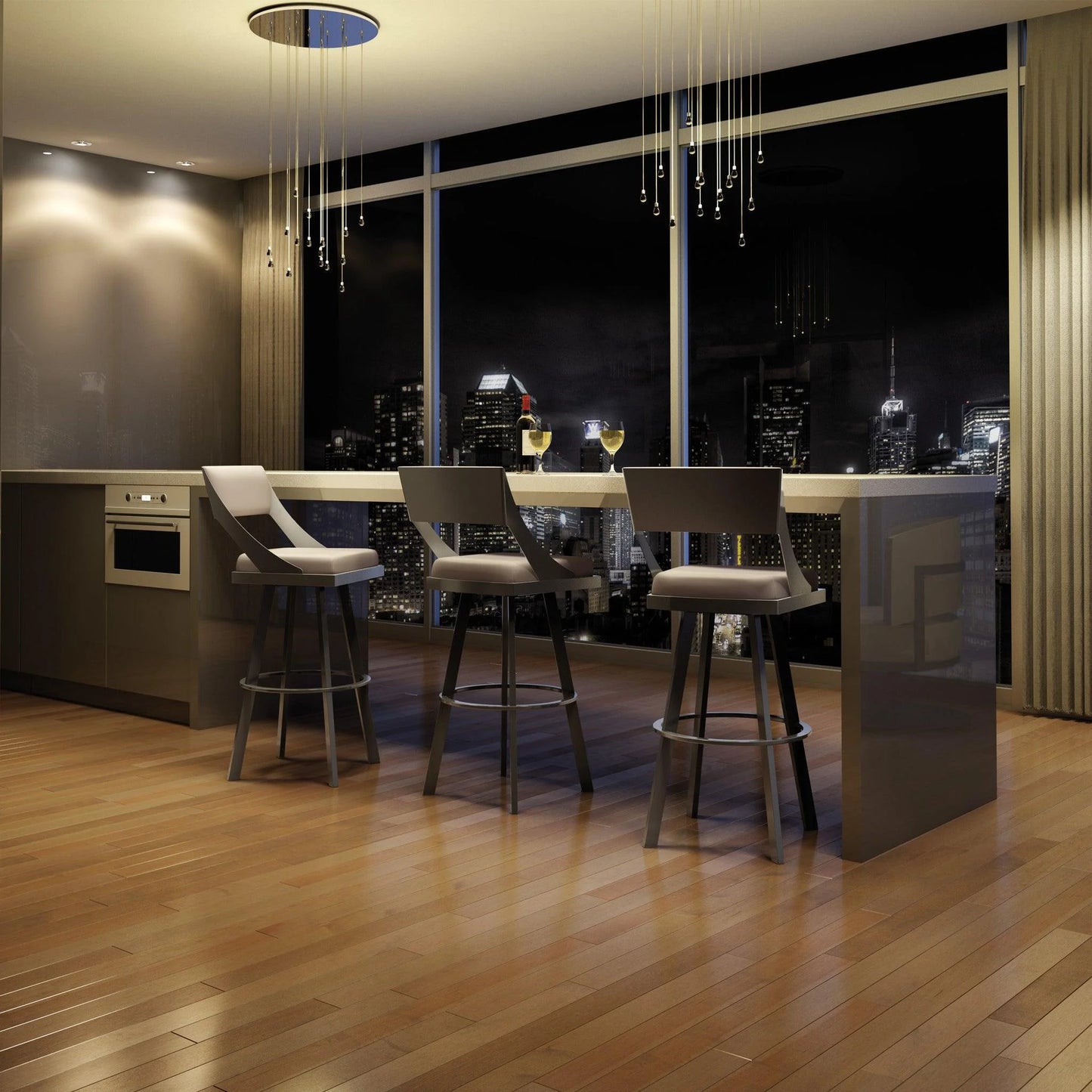 Luxury Modern Fame Swivel Stool European Style for Villa