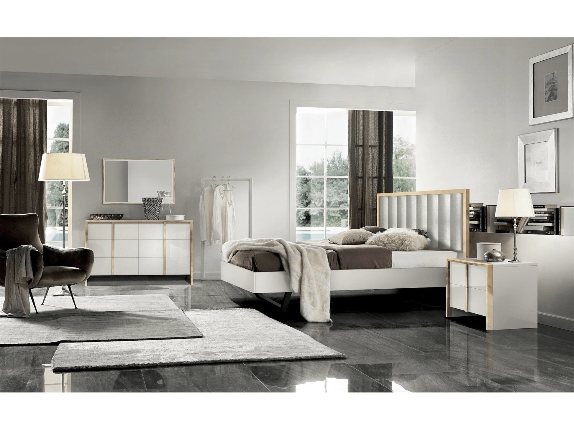 Luxury Modern Farah Bedroom Set European Style for Villa
