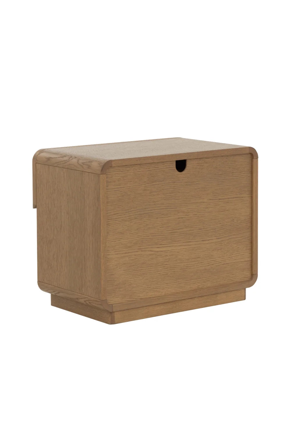 Luxury Modern Fauna Mosaic 1-Drawer Oak Nightstand European Style for Villa