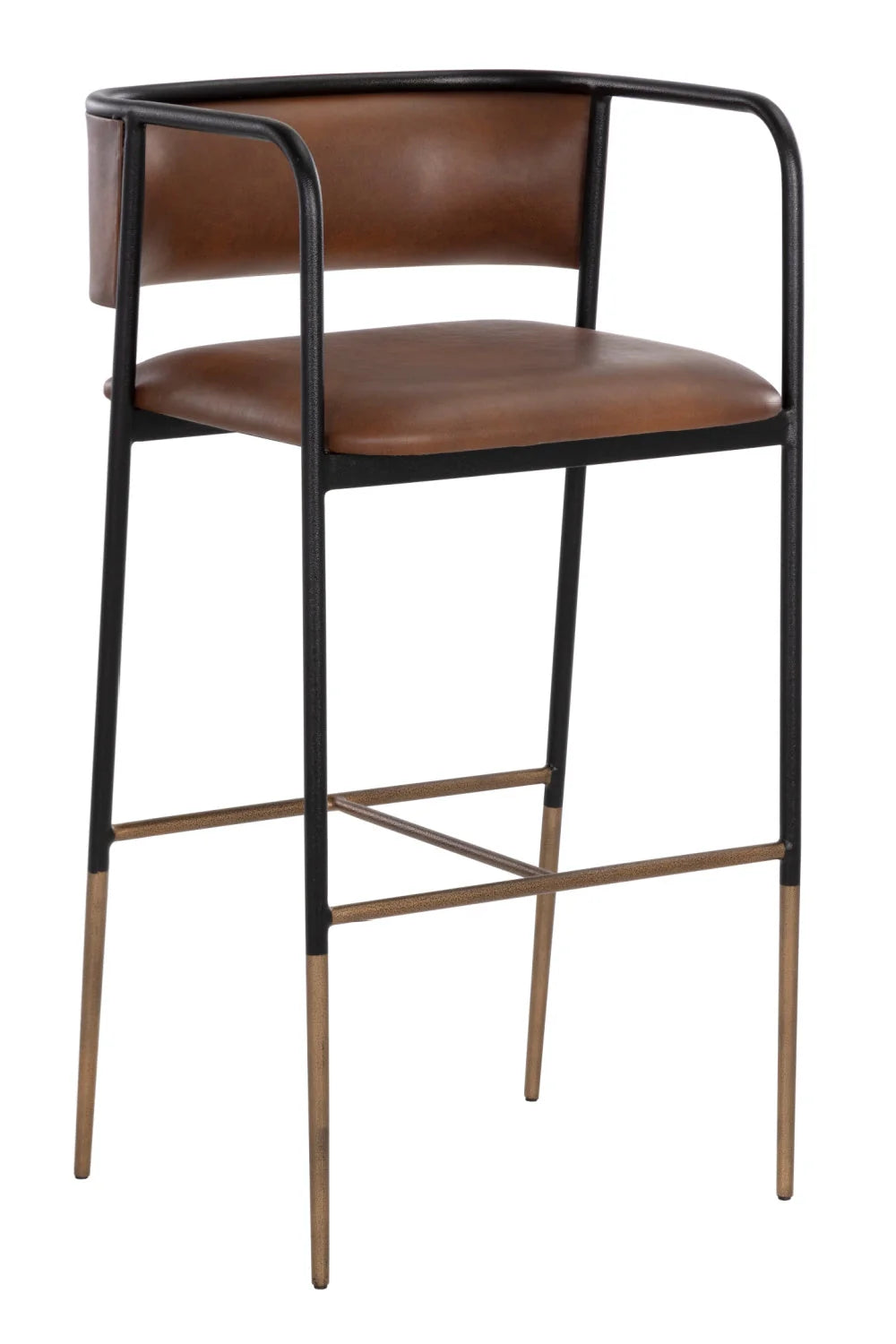 Luxury Modern Faux Leather Bar Stool European Style for Villa