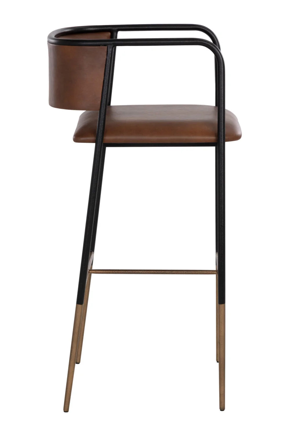 Luxury Modern Faux Leather Bar Stool European Style for Villa