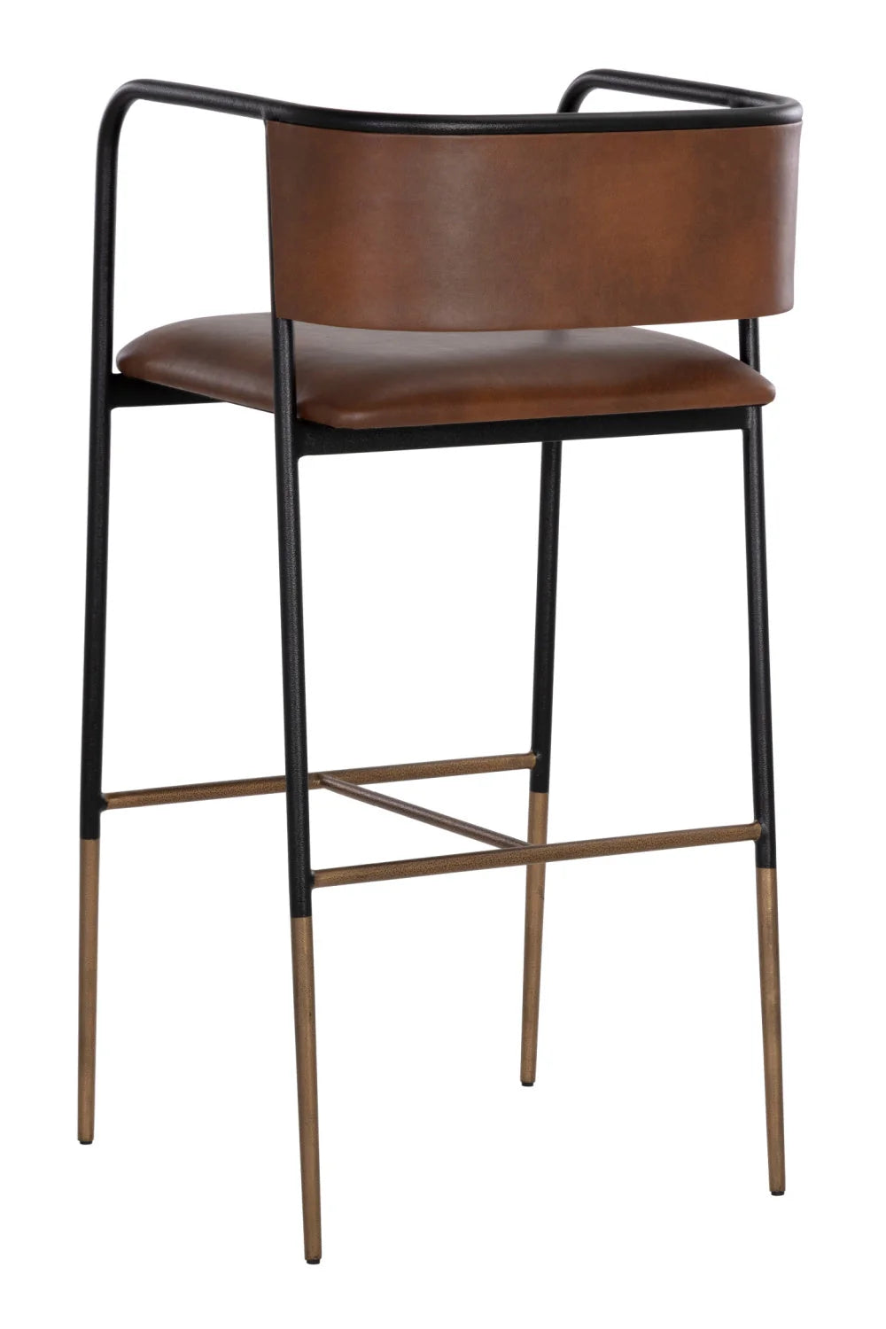 Luxury Modern Faux Leather Bar Stool European Style for Villa