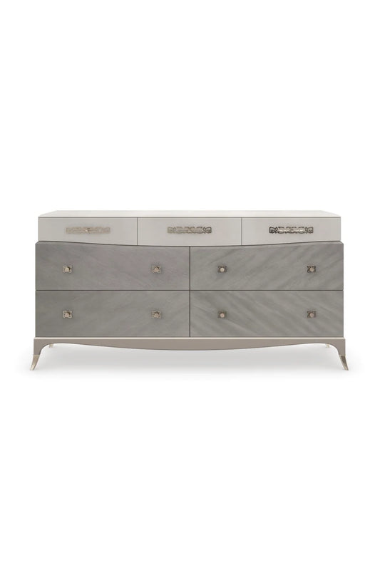 Luxury Modern Faux Shagreen Dresser European Style for Villa