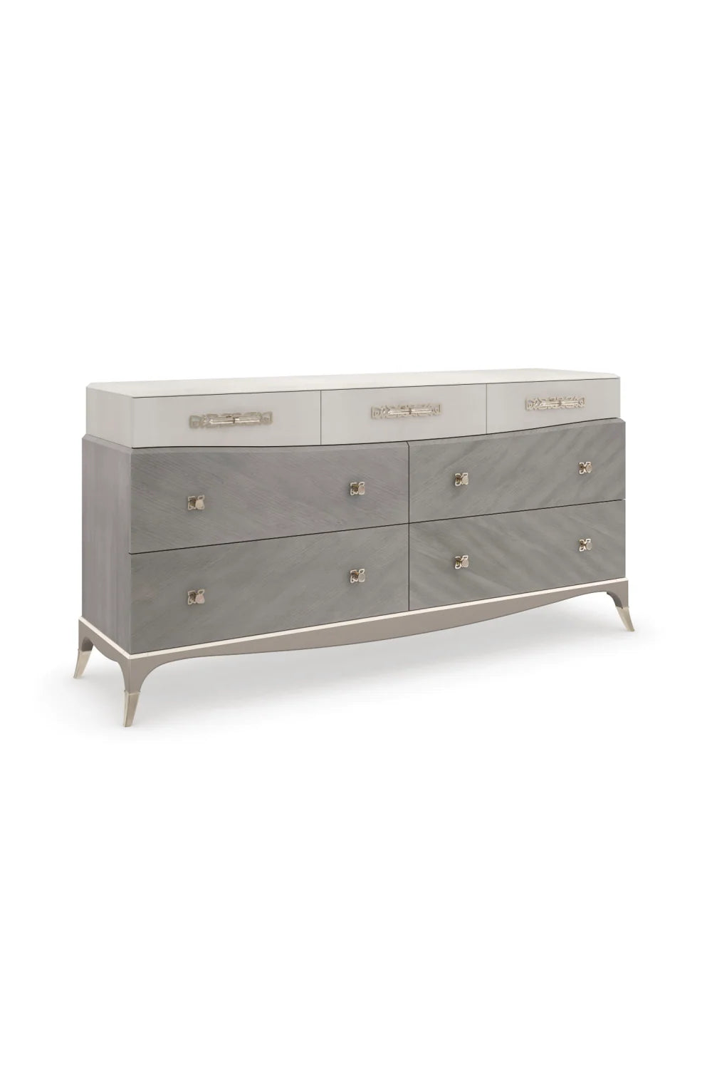 Luxury Modern Faux Shagreen Dresser European Style for Villa