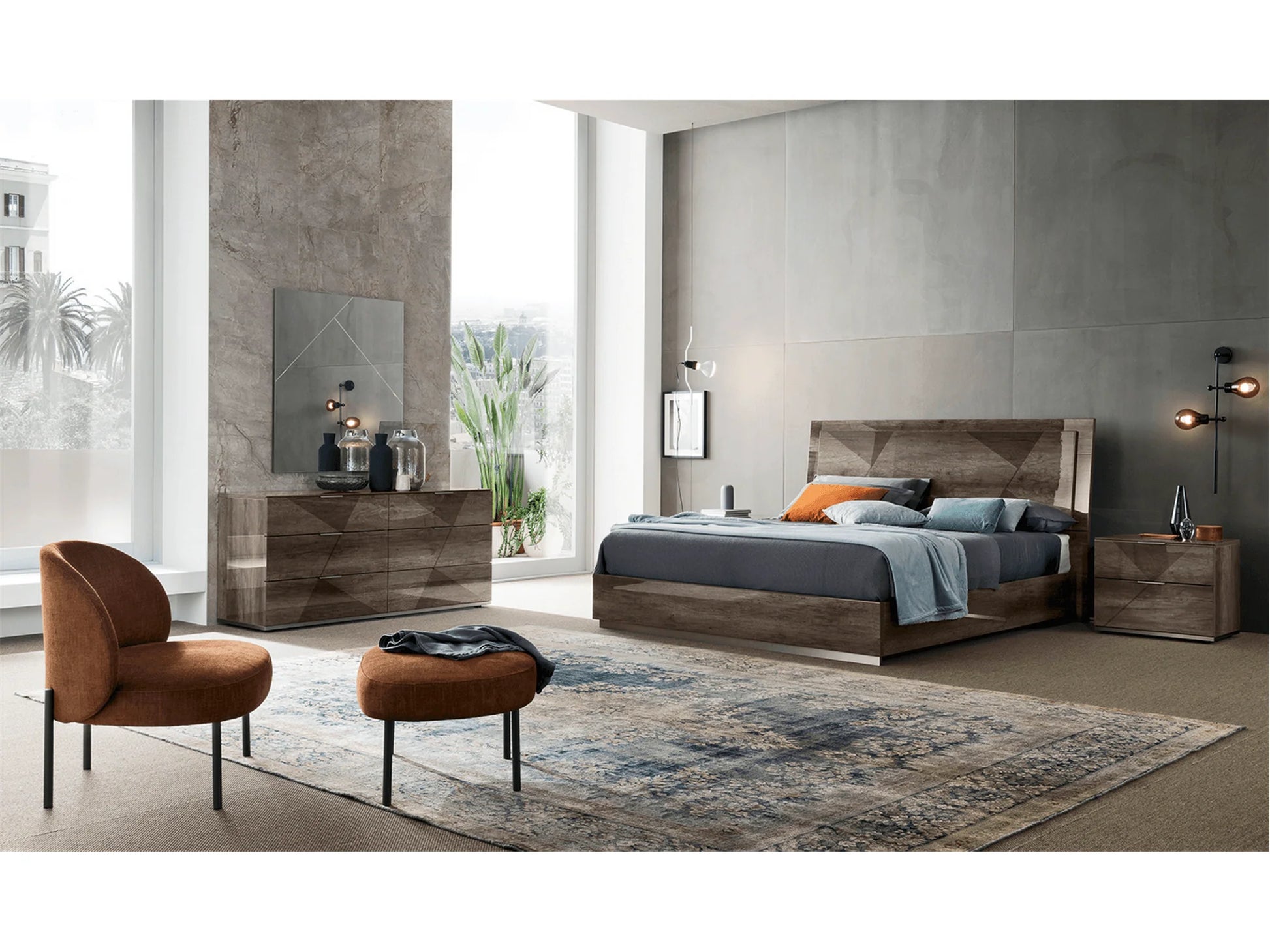 Luxury Modern Favi Bedroom Set European Style for Villa