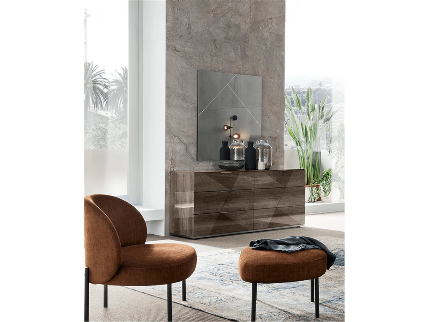 Luxury Modern Favi Bedroom Set European Style for Villa