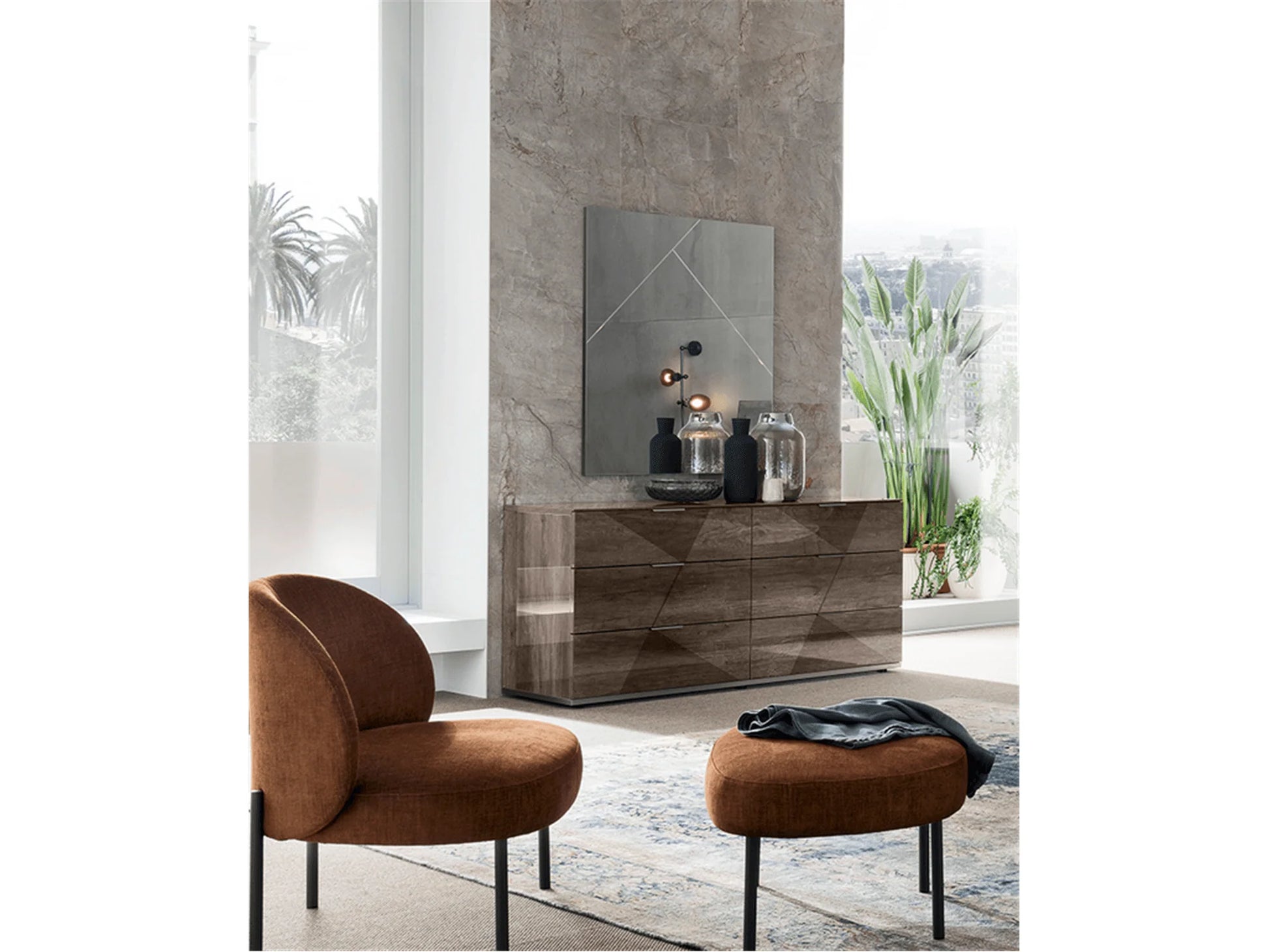 Luxury Modern Favi Bedroom Set European Style for Villa