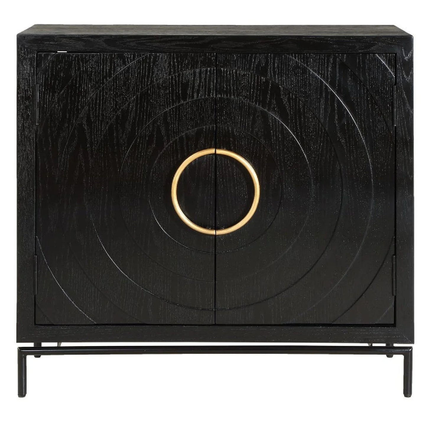 Luxury Modern Fir Wood 2-Door Cabinet European Style for Villa