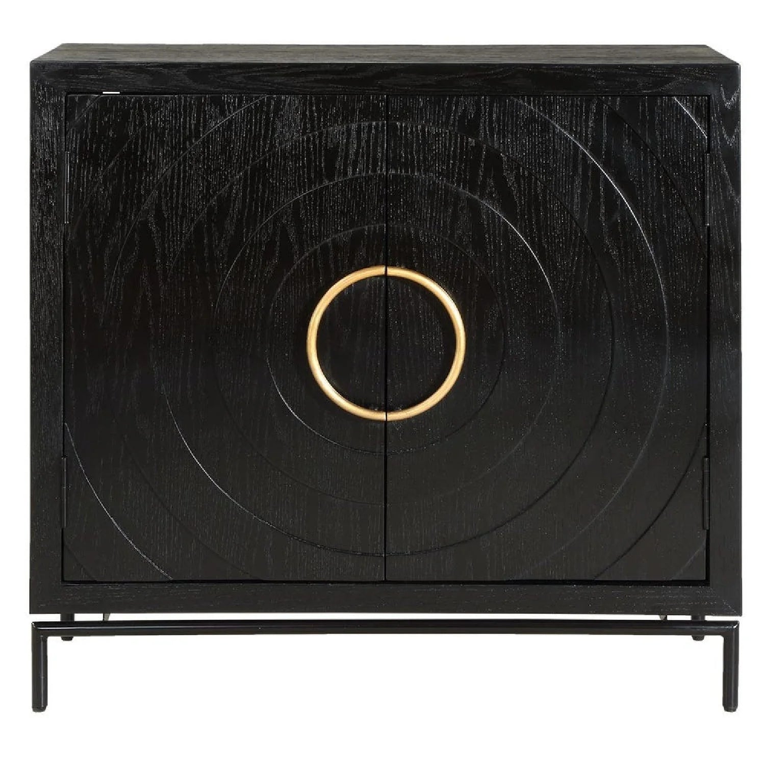 Luxury Modern Fir Wood 2-Door Cabinet European Style for Villa