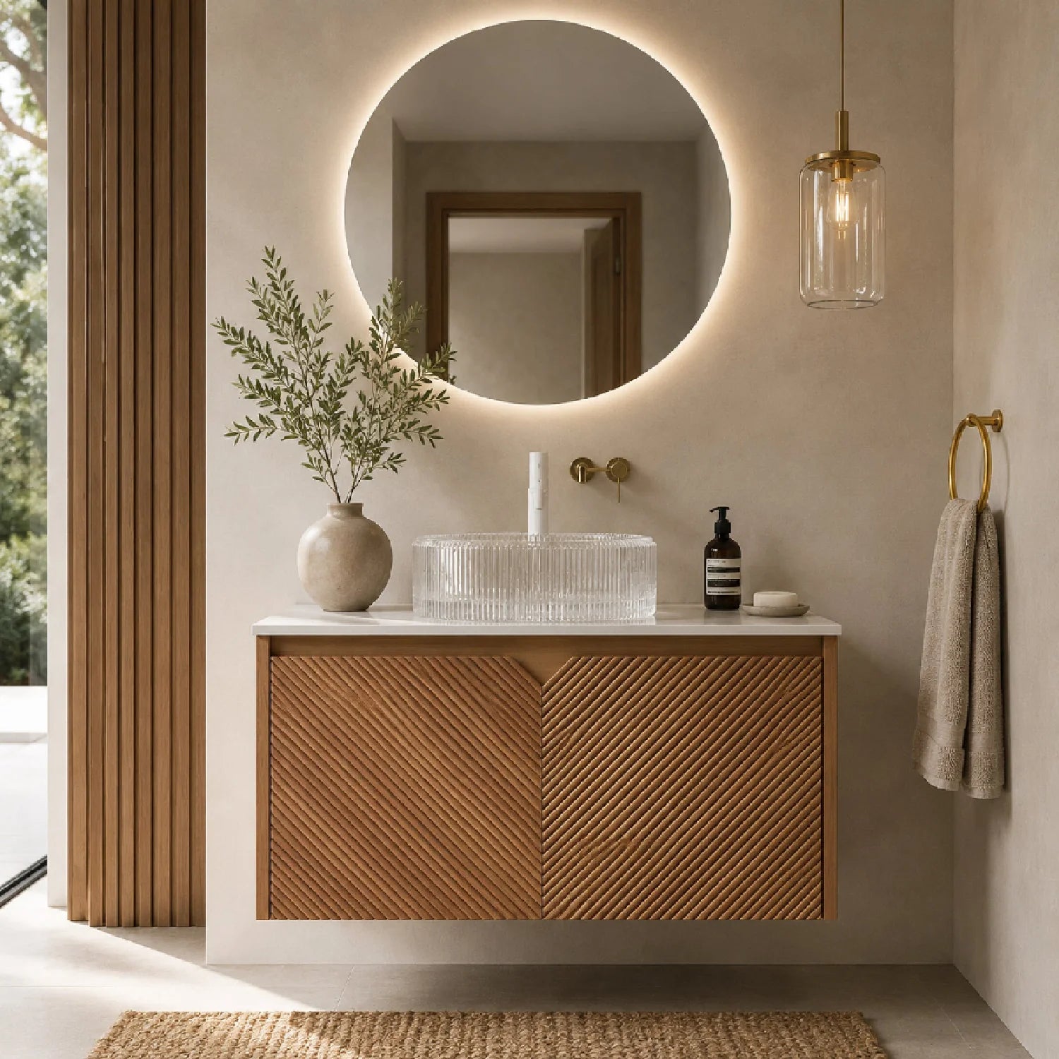 Luxury Modern Floating Bathroom Vanity European Style for Villa
