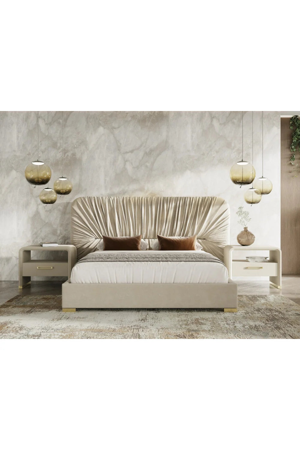 Luxury Modern Florence Nightstand European Style for Villa