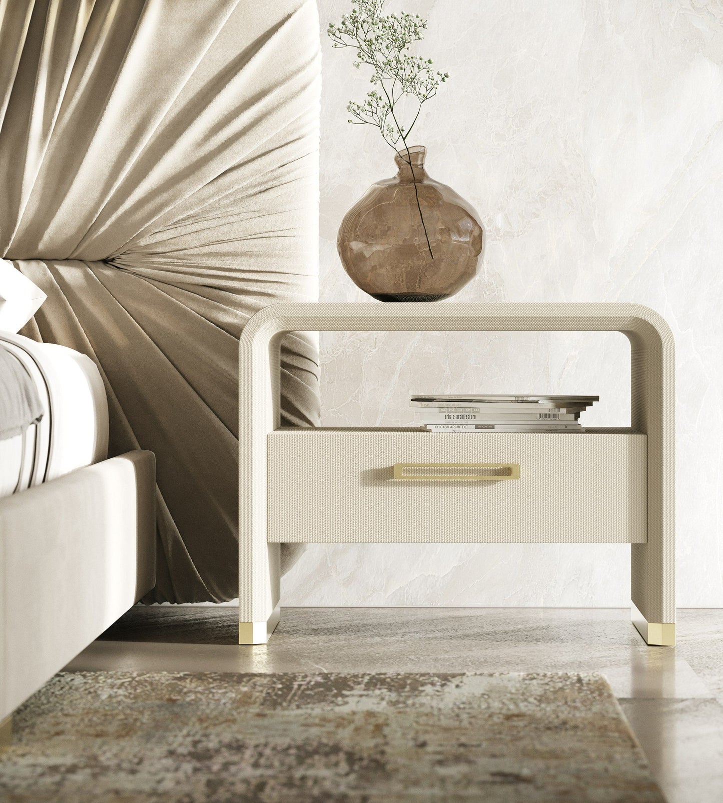 Luxury Modern Flower Bedroom Set European Style for Villa