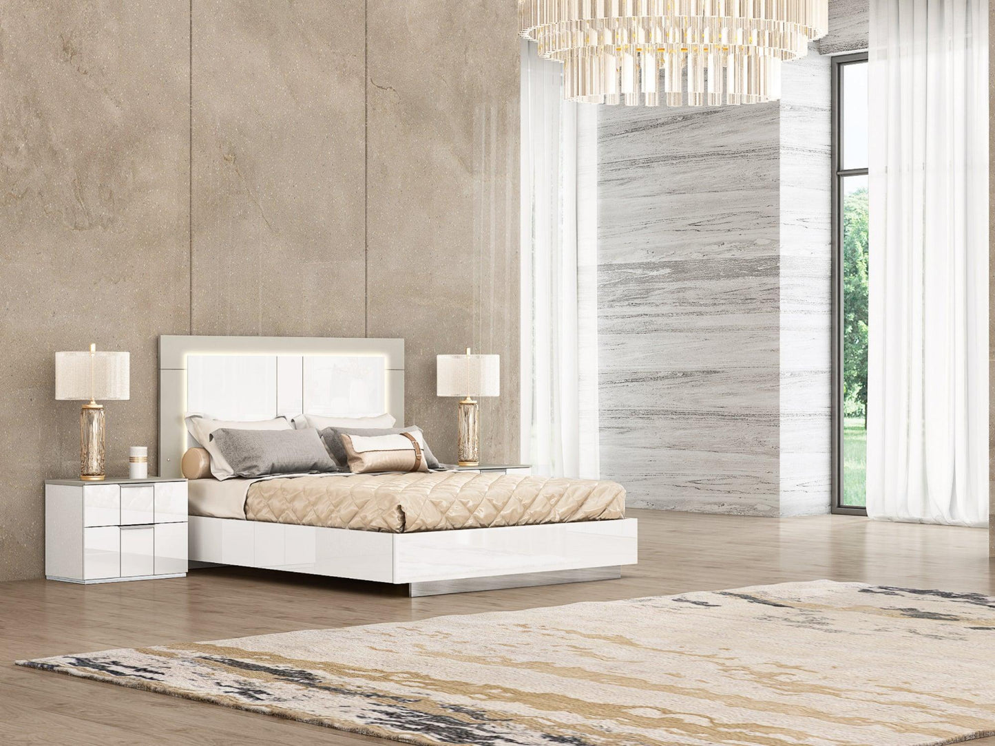 Luxury Modern Fluer Bed European Style for Villa