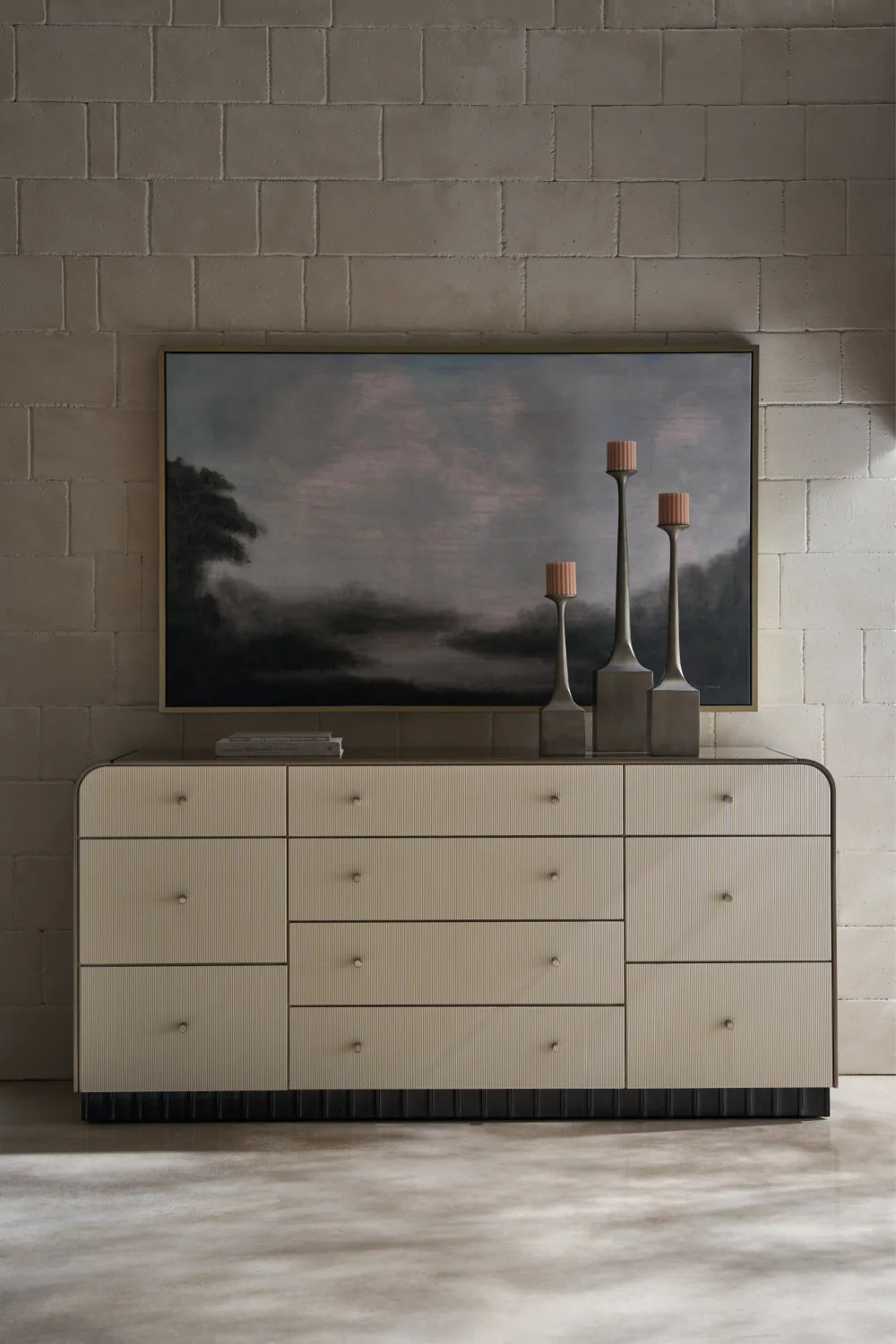 Luxury Modern Fluted 10-Drawer Dresser European Style for Villa