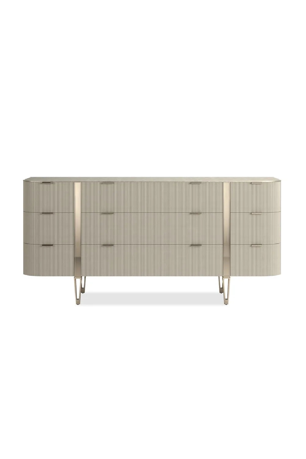 Luxury Modern Fluted 9-Drawer Dresser European Style for Villa