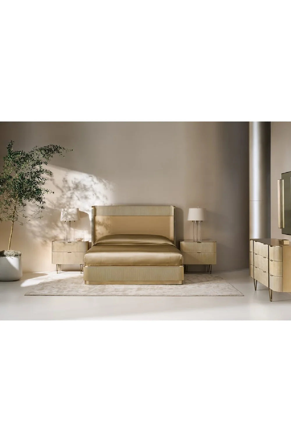 Luxury Modern Fluted 9-Drawer Dresser European Style for Villa