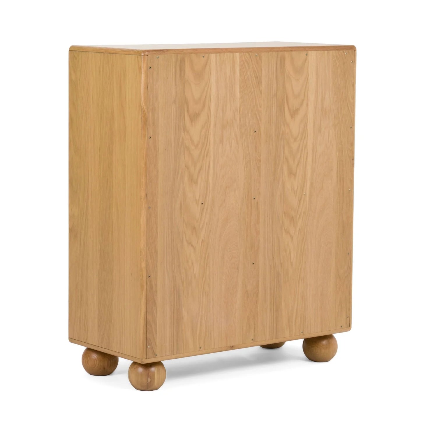 Luxury Modern Fluted Natural Oak 4-Drawer Chest European Style for Villa