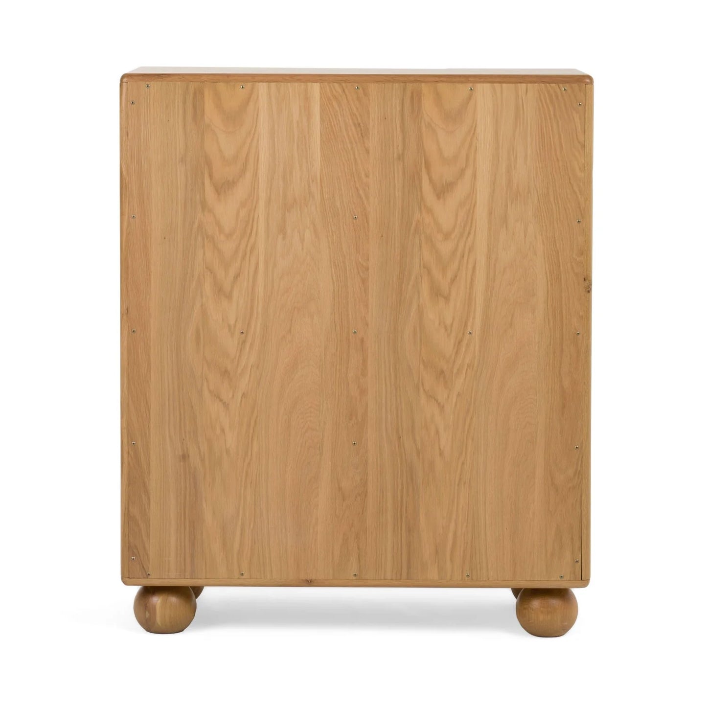 Luxury Modern Fluted Natural Oak 4-Drawer Chest European Style for Villa