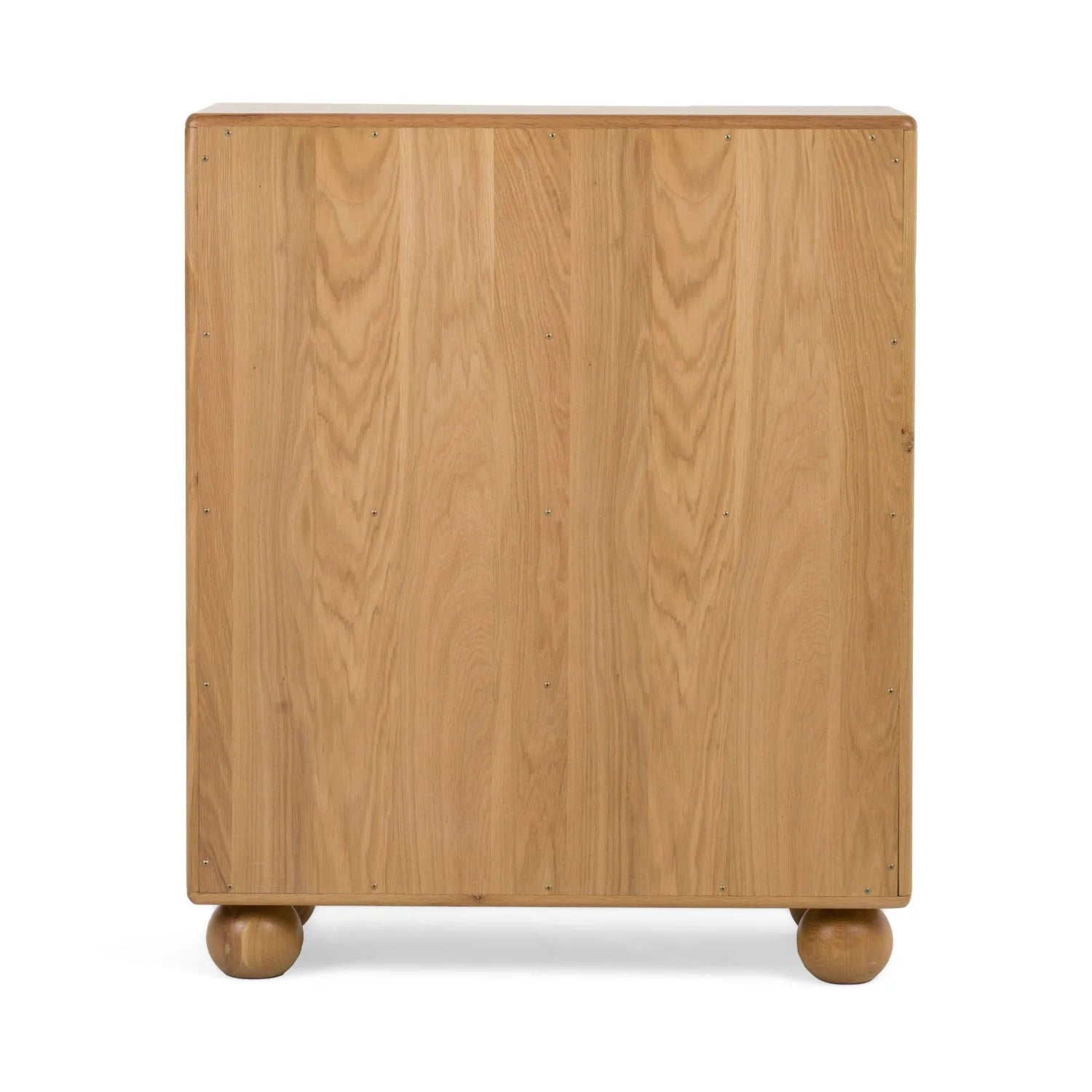 Luxury Modern Fluted Natural Oak 4-Drawer Chest European Style for Villa