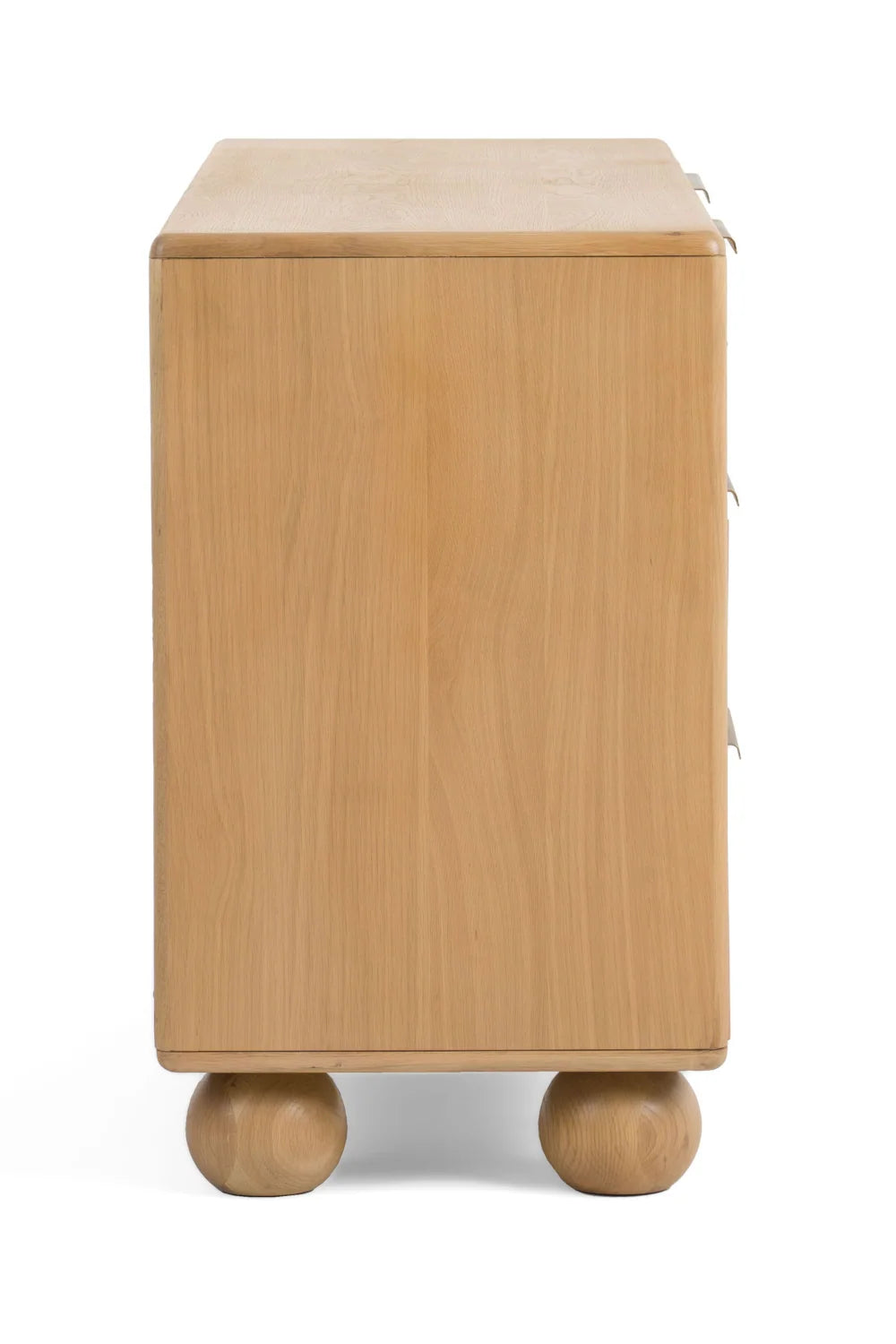 Luxury Modern Fluted Oak 6-Drawer Dresser European Style for Villa