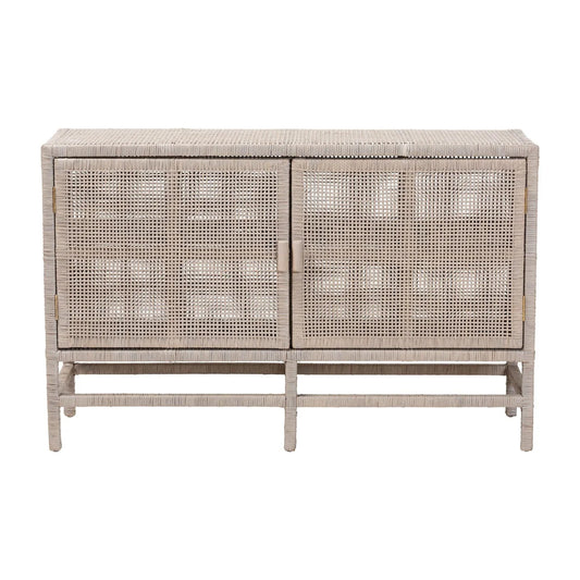 Luxury Modern French Gray Wood 2-Door Cabinet European Style for Villa