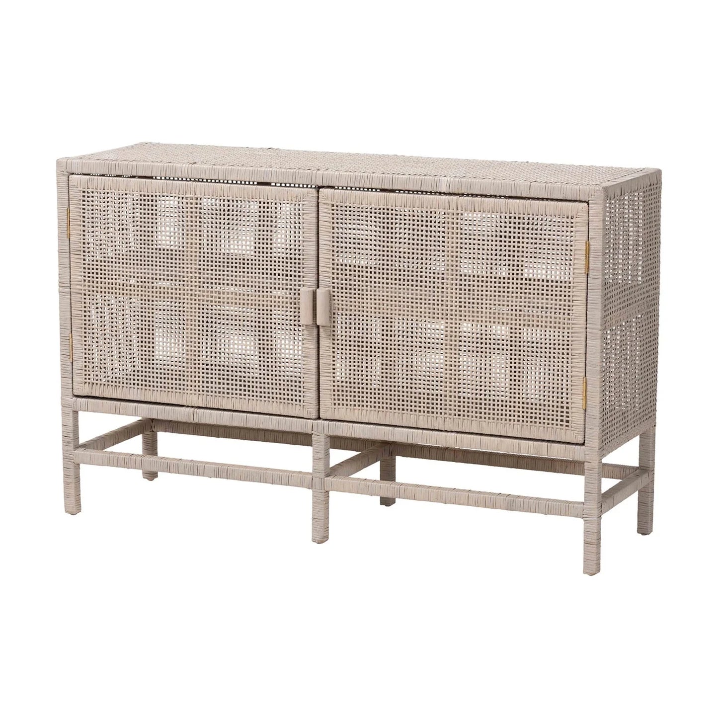 Luxury Modern French Gray Wood 2-Door Cabinet European Style for Villa