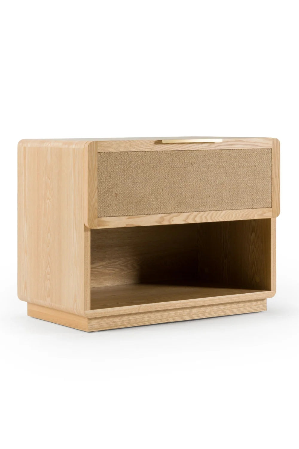 Luxury Modern Gavin Rattan Drawer Nightstand European Style for Villa