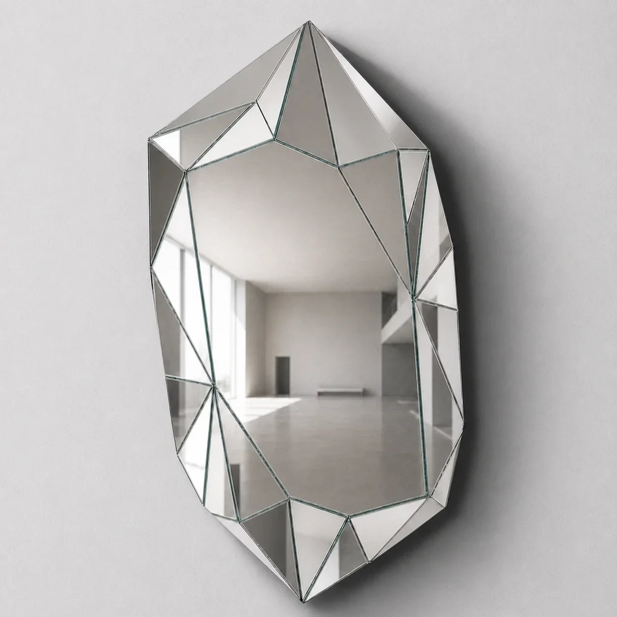 Luxury Modern Geode Silver Mirror European Style for Villa