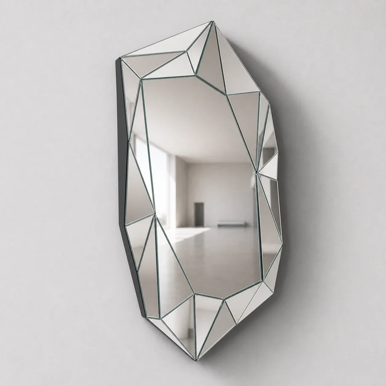 Luxury Modern Geode Silver Mirror European Style for Villa