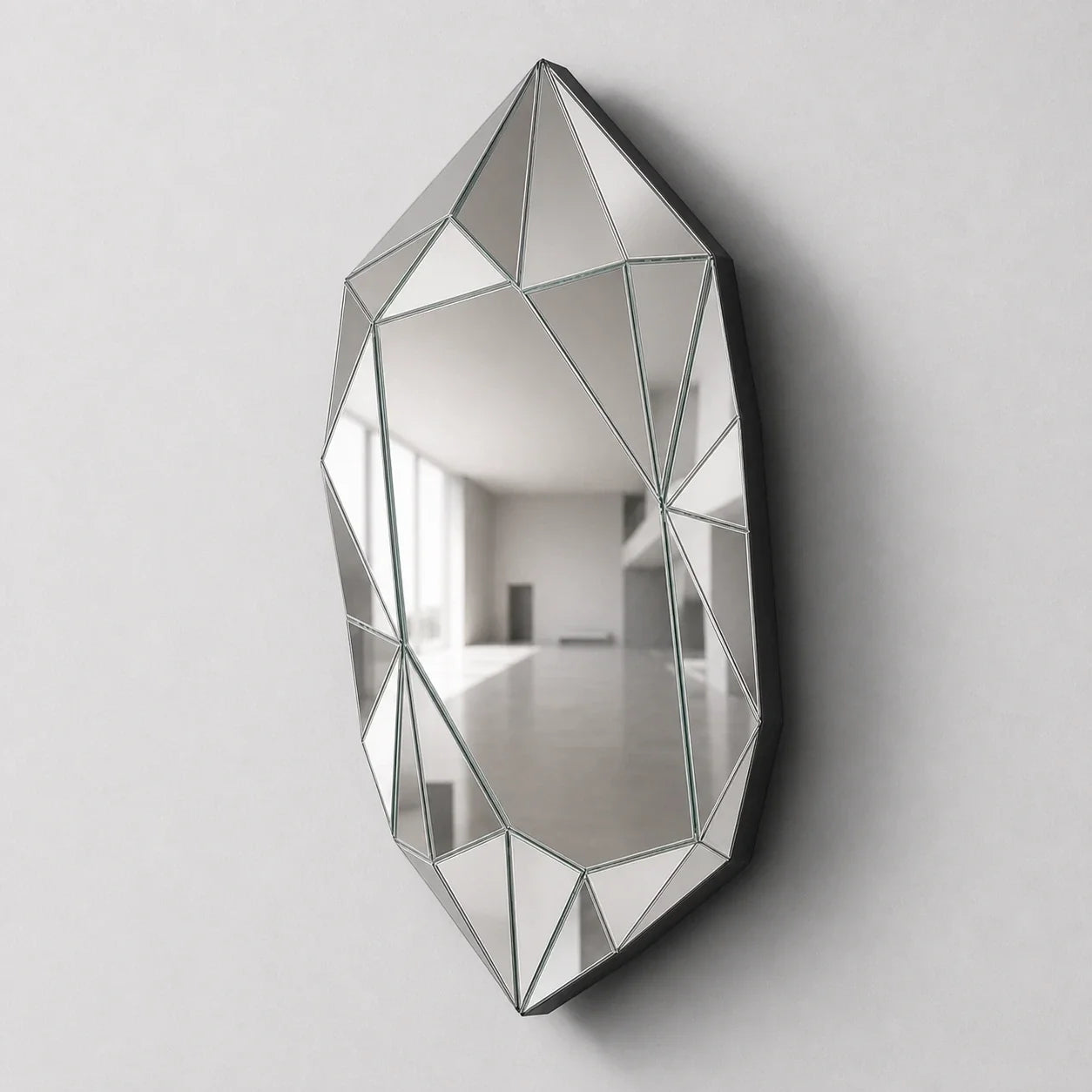 Luxury Modern Geode Silver Mirror European Style for Villa