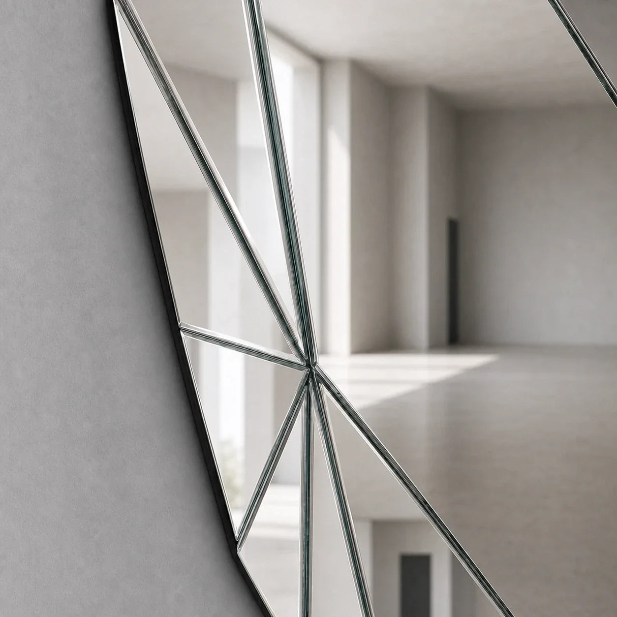 Luxury Modern Geode Silver Mirror European Style for Villa