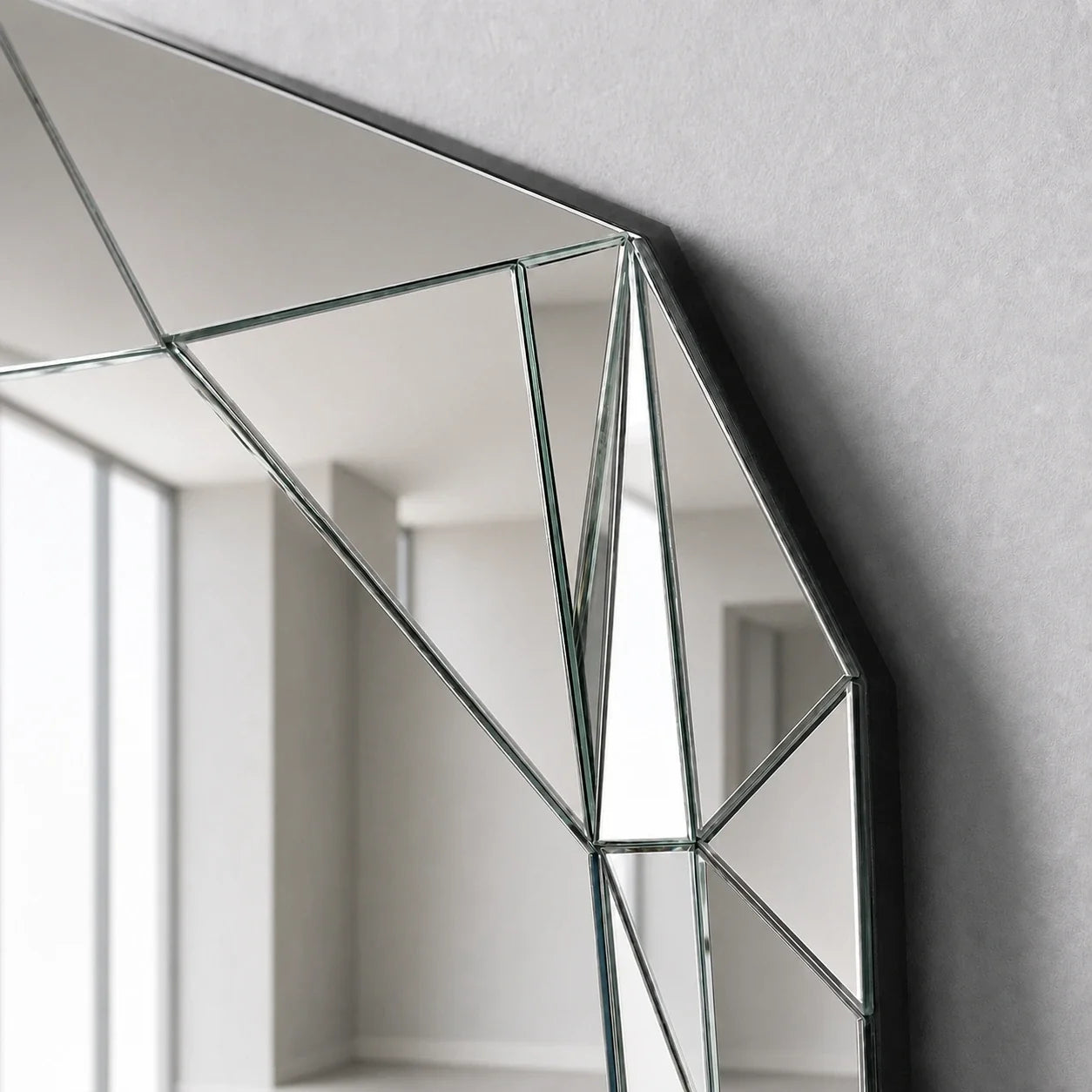 Luxury Modern Geode Silver Mirror European Style for Villa