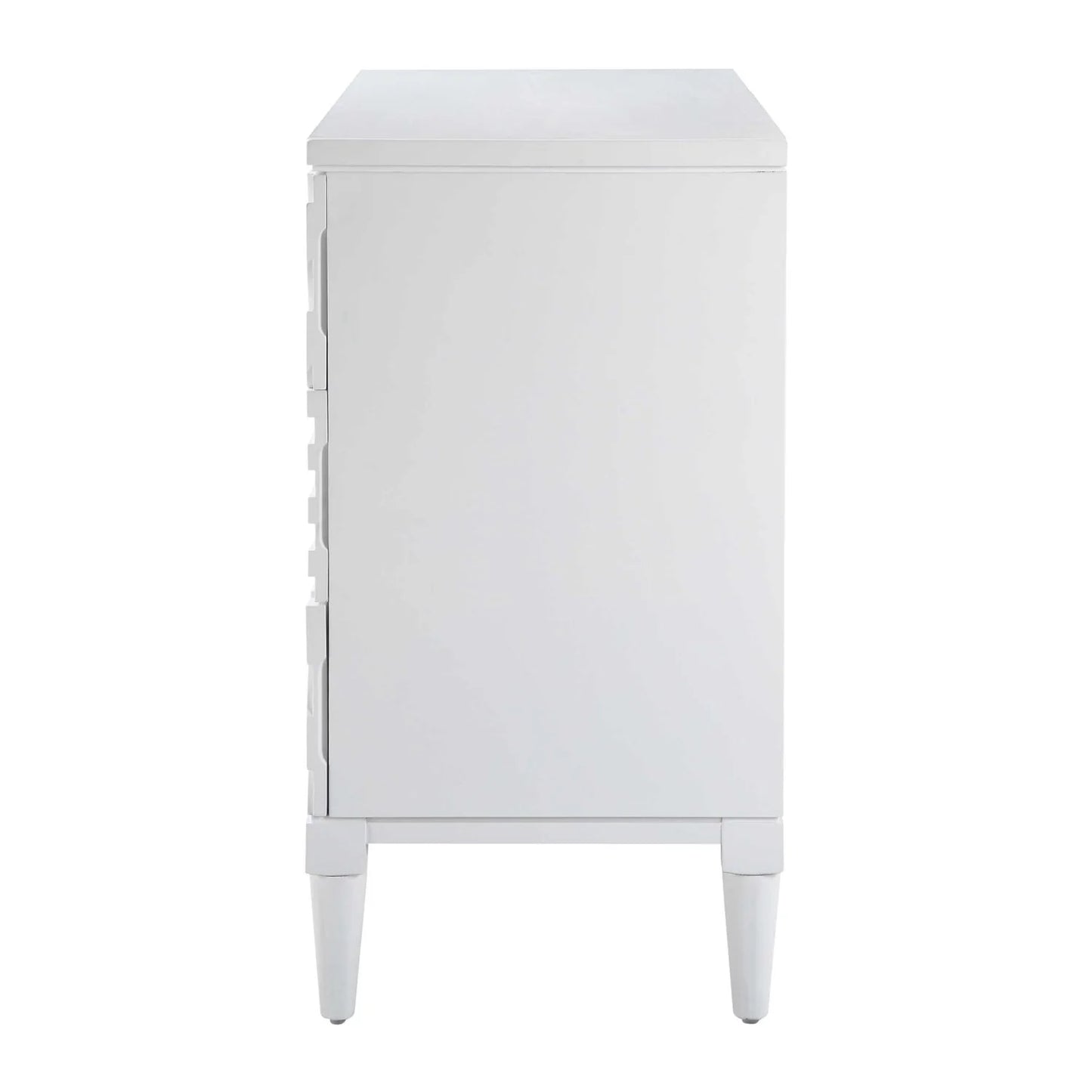 Luxury Modern Geometric Carved 3-Drawer Chest European Style for Villa