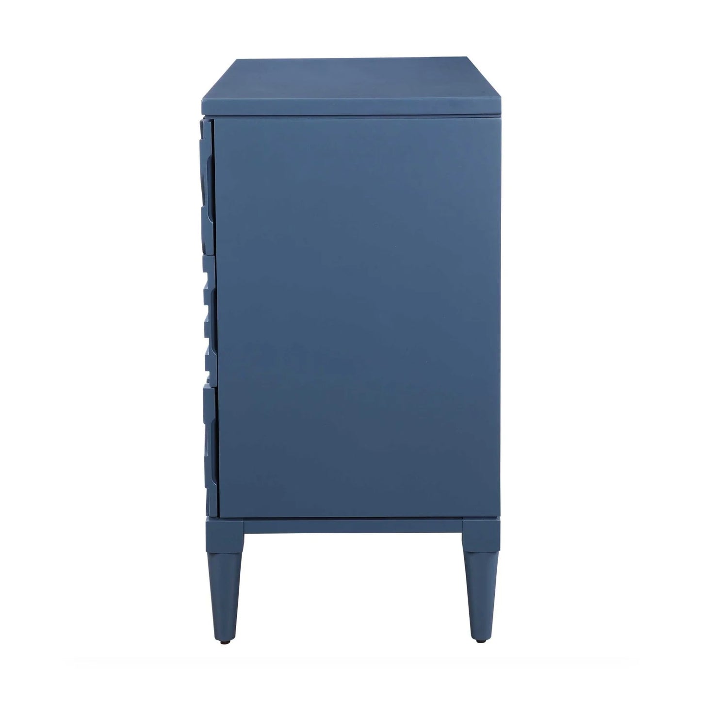 Luxury Modern Geometric Carved 3-Drawer Chest European Style for Villa