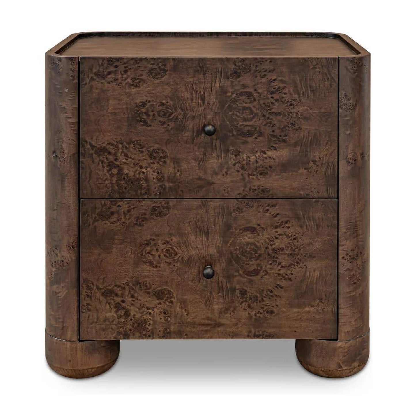 Luxury Modern Gibson 2-Drawer Nightstand European Style for Villa