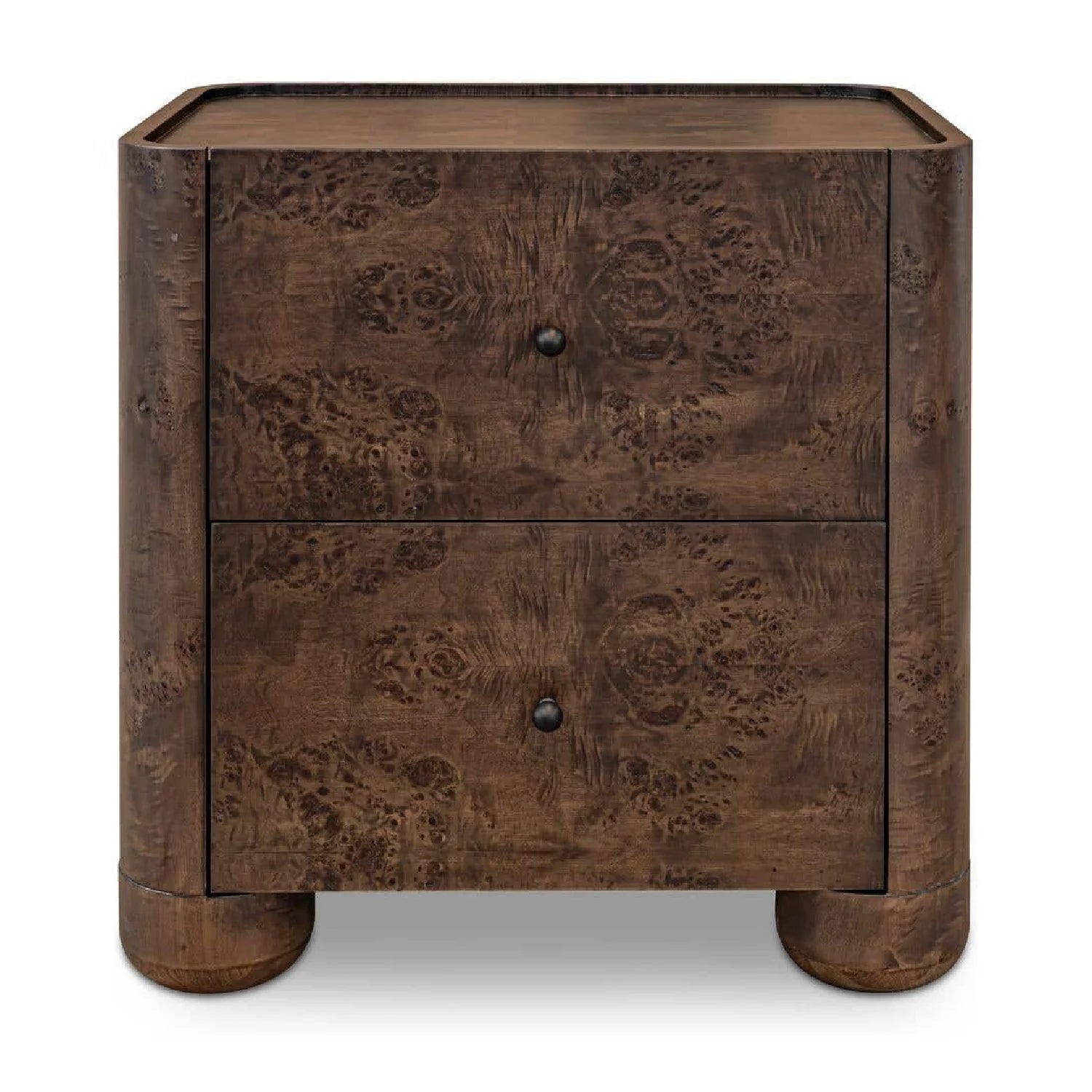 Luxury Modern Gibson 2-Drawer Nightstand European Style for Villa