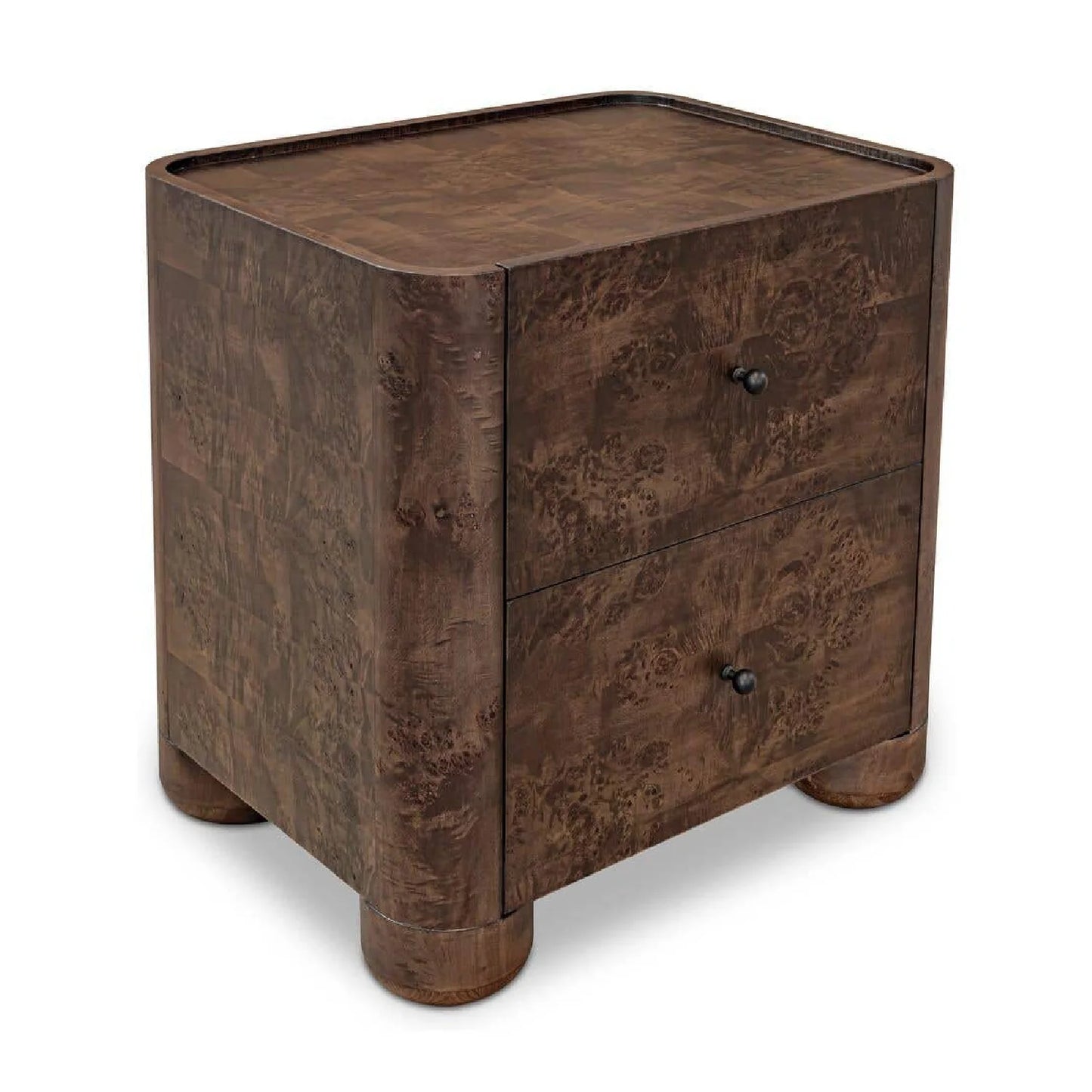 Luxury Modern Gibson 2-Drawer Nightstand European Style for Villa
