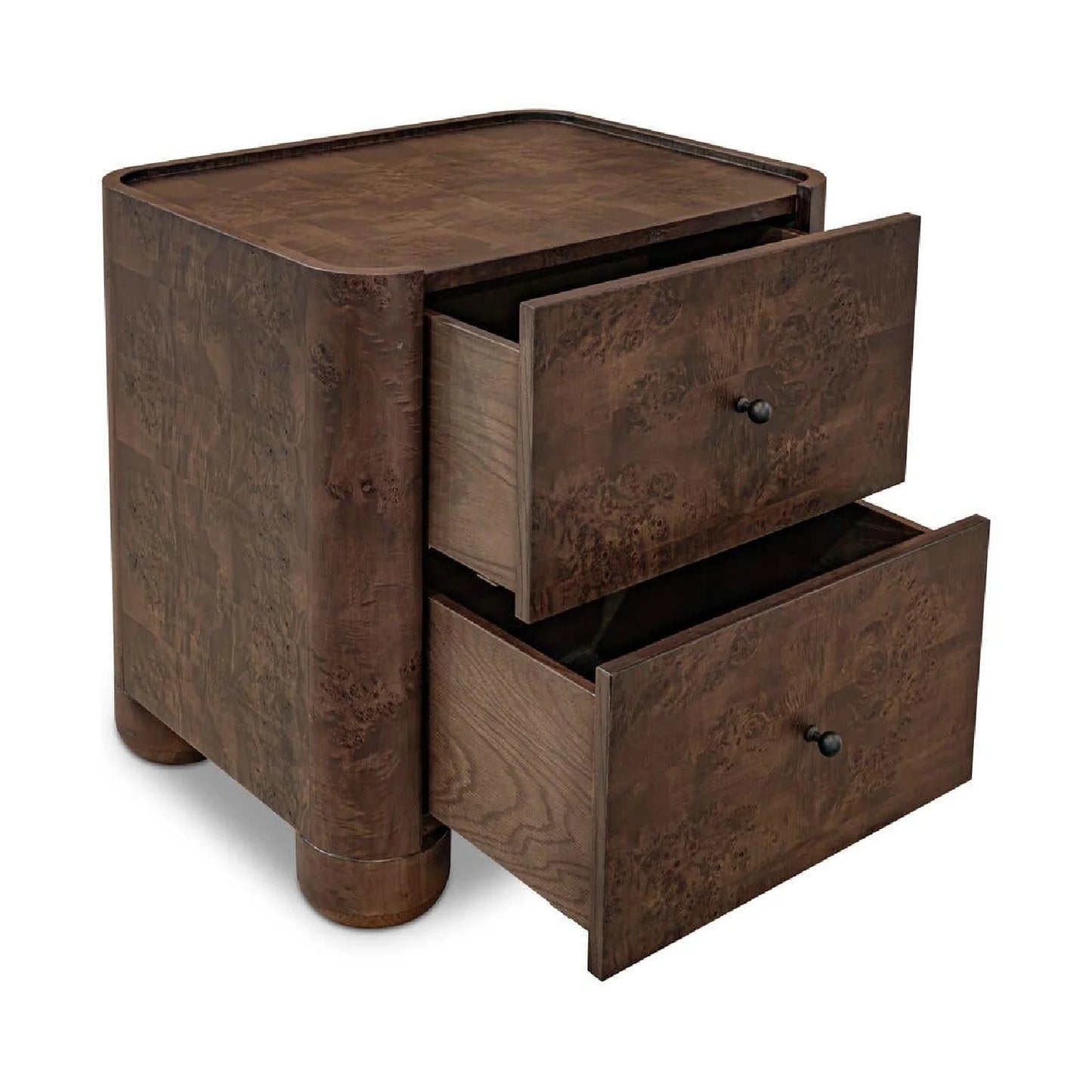 Luxury Modern Gibson 2-Drawer Nightstand European Style for Villa