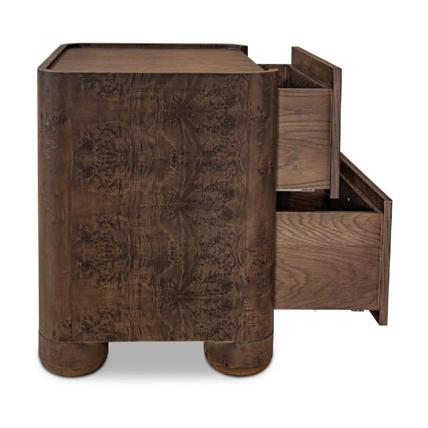 Luxury Modern Gibson 2-Drawer Nightstand European Style for Villa