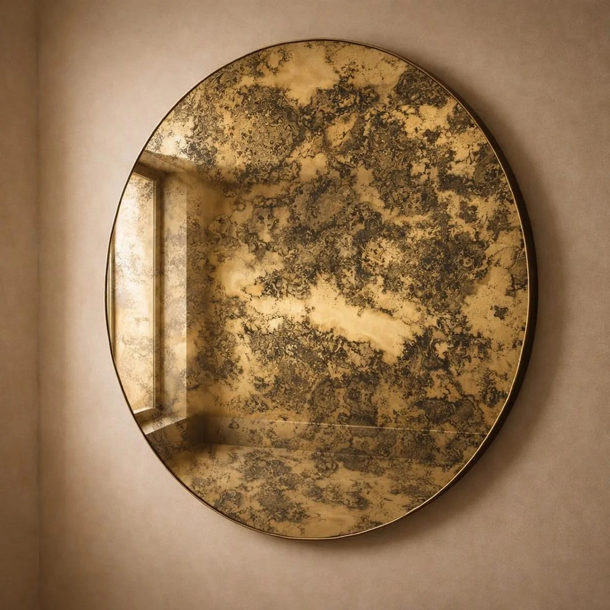 Luxury Modern Gilded Veil Mirror European Style for Villa