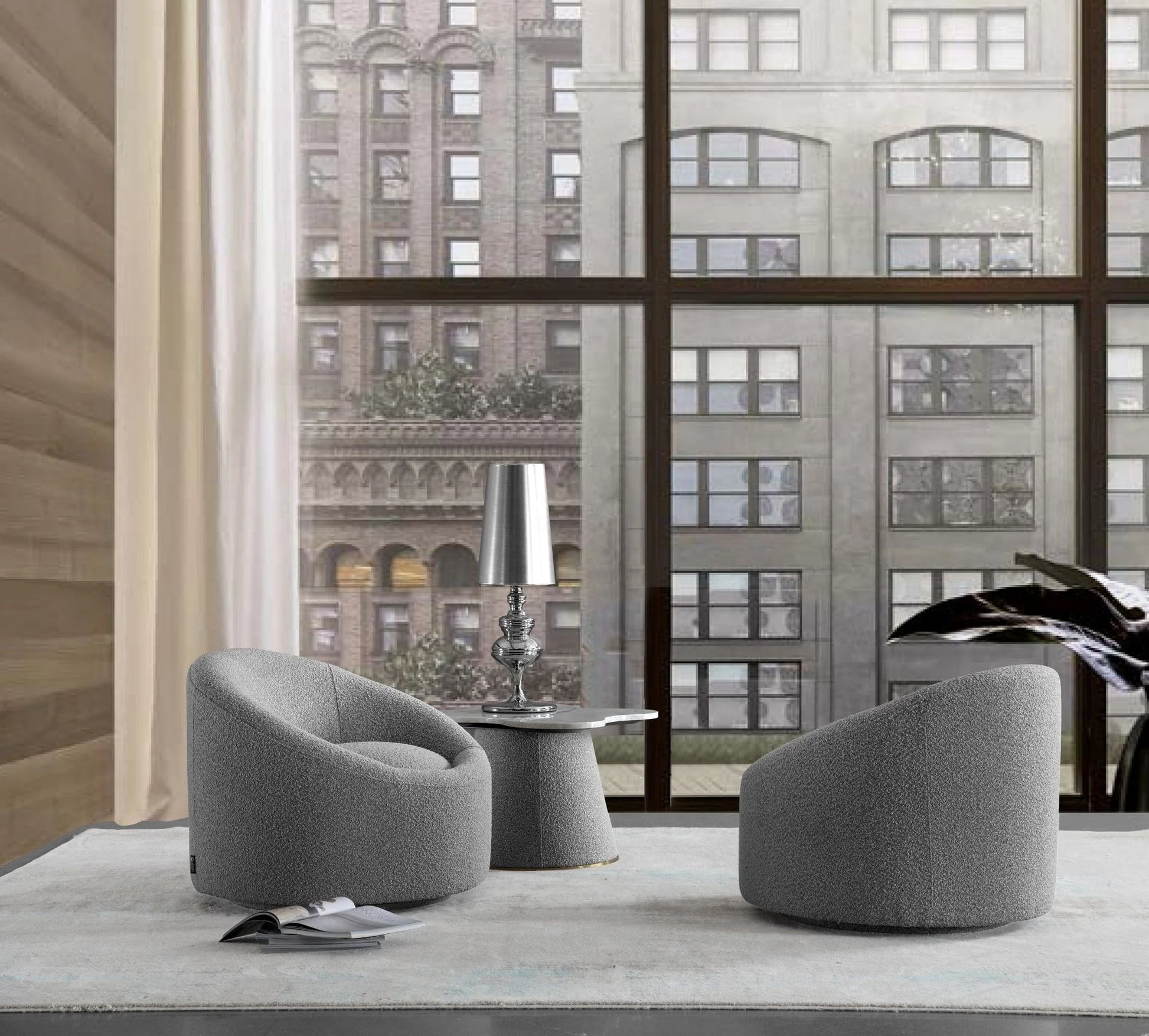 Luxury Modern Glam Swivel Chair European Style for Villa