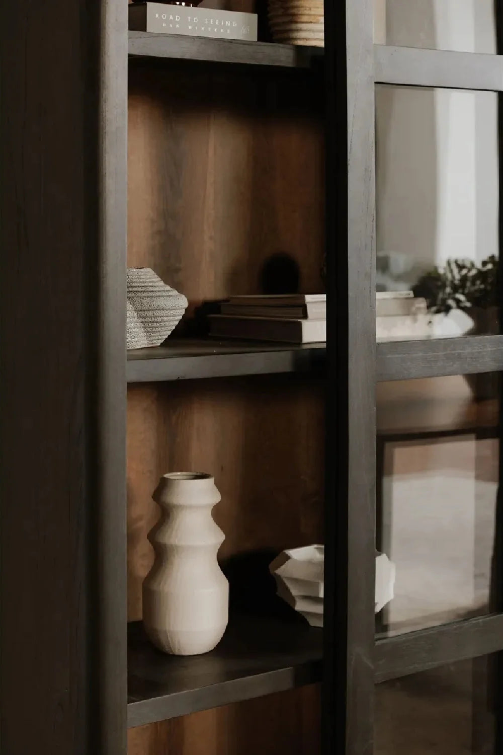Luxury Modern Glass Tall Cabinet European Style for Villa