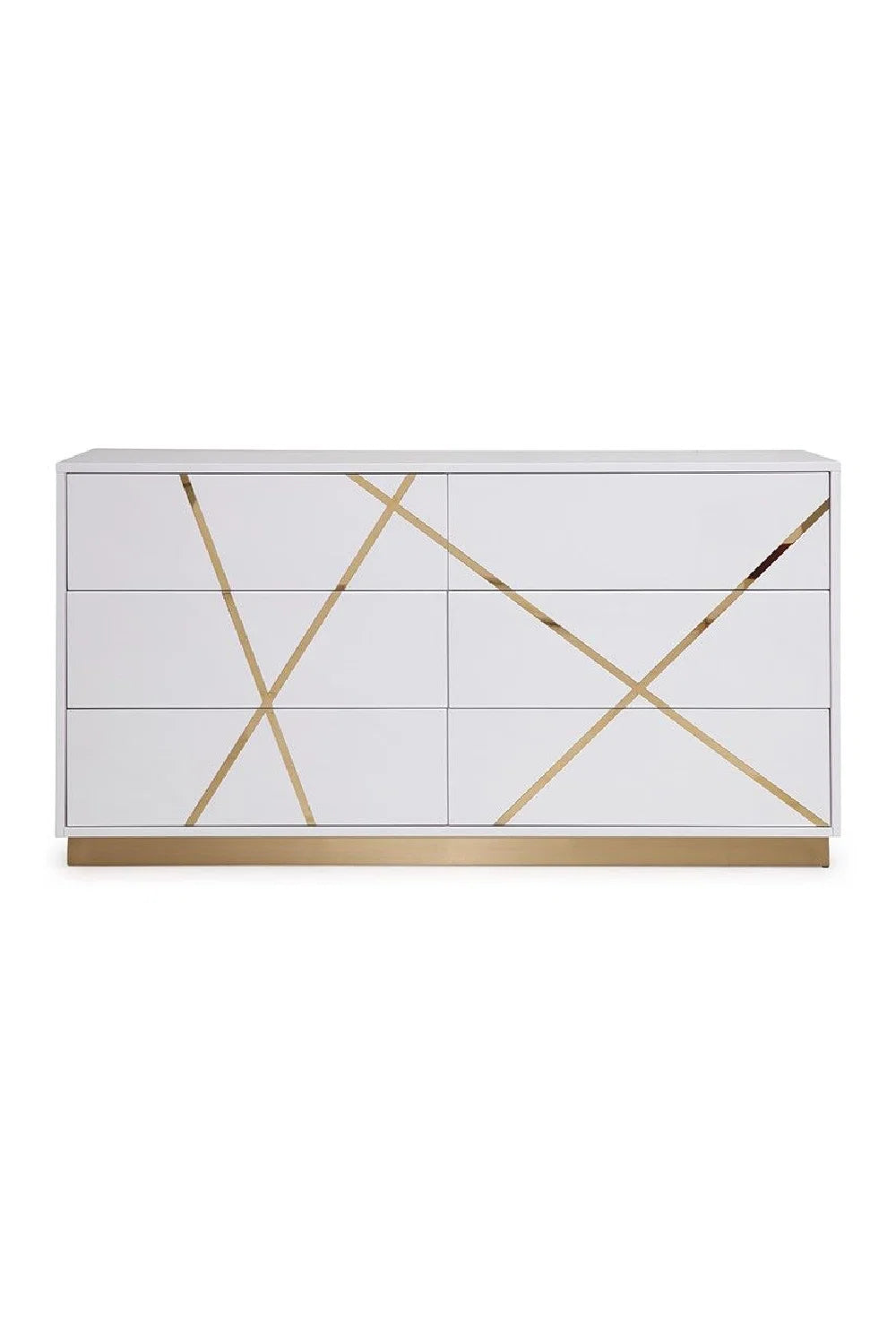 Luxury Modern Glossy White Dresser European Style for Villa
