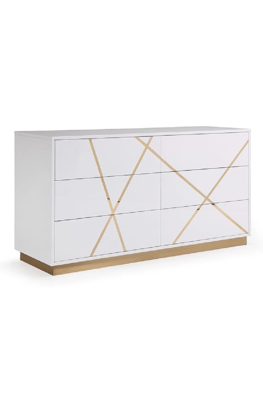 Luxury Modern Glossy White Dresser European Style for Villa