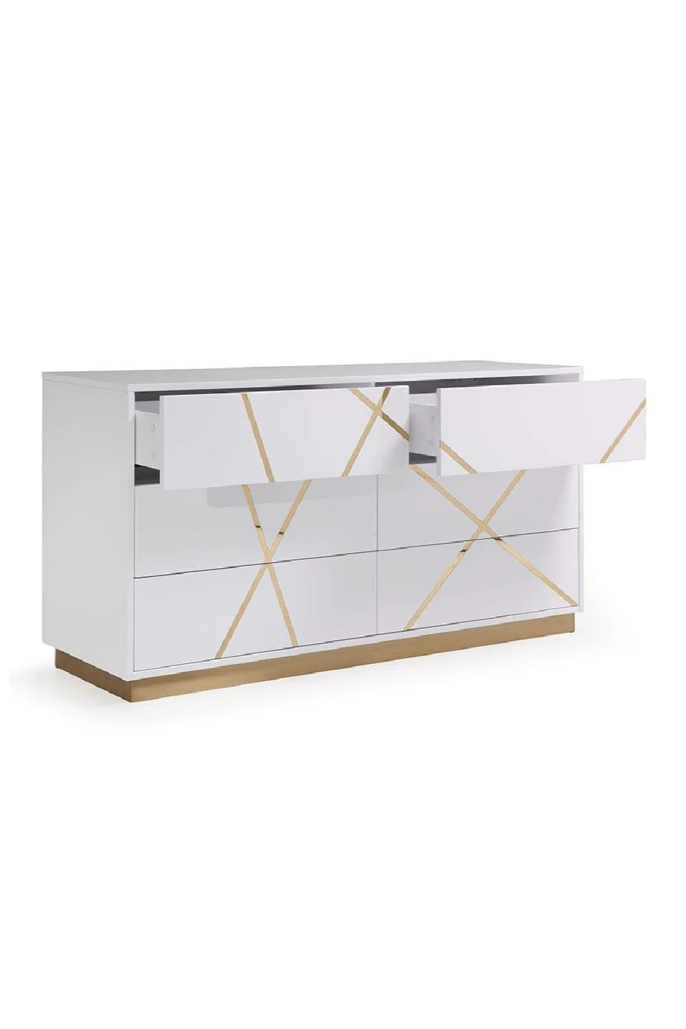 Luxury Modern Glossy White Dresser European Style for Villa
