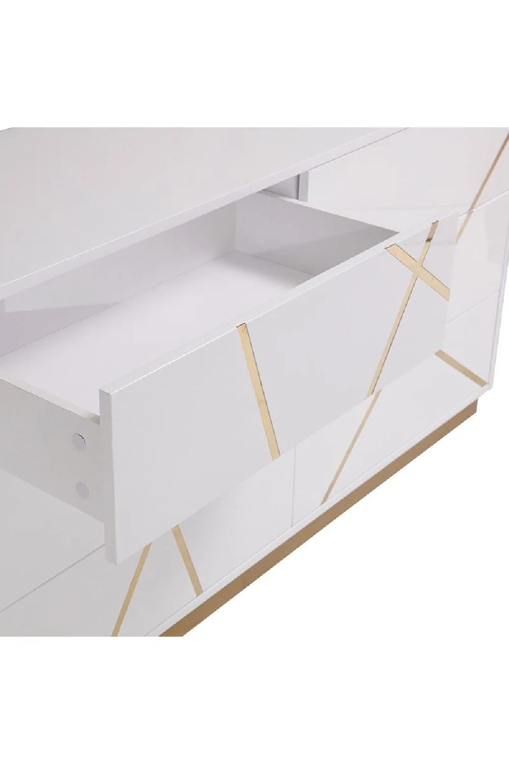 Luxury Modern Glossy White Dresser European Style for Villa